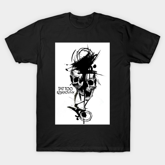 Two skulls T-Shirt by BSKR